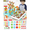Children Screw-Tightening Electric Drill Toy Manual Assembly Toolbox, Style: 3D + Electric Drill + Charger (466 PCS)