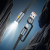 hoco UA38C USB and USB-C / Type-C to LED Light Adapter Cable with Night Light Shade, Length:30cm(Gold)