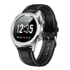 DT28 1.54inch IP68 Waterproof Silicone Strap Smartwatch Bluetooth 4.2, Support Incoming Call Reminder / Blood Pressure Monitoring / Watch Payment(Black Silver)