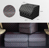Car Trunk Foldable Storage Box, Checkered Middle Size: 40 x 32 x 30cm (Black Red)