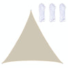 Triangle Outdoor Garden Sunshade Sail Waterproof Anti-UV Canopy, Size: 5m x 5m x 5m(Beige)