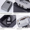 Large Grey Metal Key Safe Box - Wall Mounted with Combination Lock