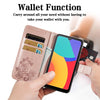 For Alcatel 1L 2021 Four-leaf Clasp Embossed Buckle Mobile Phone Protection Leather Case with Lanyard & Card Slot & Wallet & Bracket Function(Rose Gold)