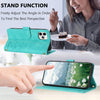 For iPhone 11 Pro Tulips Embossed Leather Phone Case with Lanyard(Green)