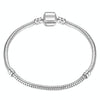Silver Snake Chain Link Bracelet, Length:18cm(Silver Plated)