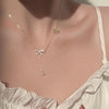 Ladies Light Luxury Bowknot Necklace Clavicle Chain, Specification:XL1686