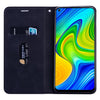 For Xiaomi Redmi Note 9 / Redmi 10X 4G Frosted Business Magnetic Horizontal Flip PU Leather Case with Holder & Card Slot & Lanyard(Black)