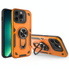 For iPhone 13 Pro Max Metal Rotating Bracket TPU + PC Magnetic Phone Case(Orange)