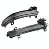 1 Pair For BMW 3 Series F20 Car Dynamic LED Turn Signal Light Rearview Mirror Flasher Water Blinker (Transparent Black)