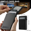 For Samsung Galaxy S25 Ultra 5G Suteni H19 Litchi Texture 2-in-1 MagSafe Removable Card Case Back Phone Case(Black)