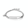 OPK 1151 Stainless Steel Smooth Skeleton Heart Bracelet, Color: Steel Color