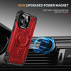 For iPhone 14 Pro Max Lens Holder MagSafe Phone Case(Red)