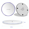 15W Metal Round Wireless Charger Smart Fast Charge(Black + Black Surface)