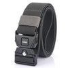 AWMN Men Outdoor Sports Alloy Snap Buckle Elastic Belt, Length: 125cm(Dark Gray)