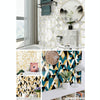 Geometric Pattern Staircase Wall Tile Sticker Kitchen Stove Water And Oil Proof Stickers, Specification: S: 10x10cm(HT-020 Geometric Silver)