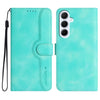 For Samsung Galaxy A26 5G Heart Pattern Skin Feel Leather Phone Case(Light Blue)