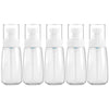 5 PCS Travel Plastic Bottles Leak Proof Portable Travel Accessories Small Bottles Containers, 80ml(Transparent)