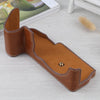 1/4 inch Thread PU Leather Camera Half Case Base for FUJIFILM GFX 50S (Brown)