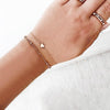 2 Sets Women Minimalist Small Love sharp Link Chain Bracelets(silver)