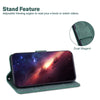 For Realme 13+ Global Geometric Embossed Leather Phone Case(Green)