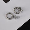 OPK GE935 1pair Personalized Stainless Steel Spike Cross Earrings