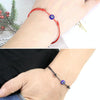Lucky Evil Eye Bracelets For Women 6 Colors Handmade Braided Rope Lucky Jewelry Red Bracelet Female(White)