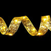 10m 100LEDs with Flash LED Christmas Tree Decoration Bronzing Ribbon Lights(Gold-Warm White)