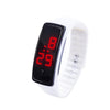 LED Digital Display Silicone Bracelet Children Electronic Watch(Black)