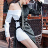 White Diamond on White Women Sequined Rhinestone Bow Tie Dance Costume Accessories