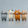 Cartoon Cat Fridge Magnet Resin Ornament Ornament With Magnetic Sticker(Brown Cat)