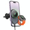 BOROFONE BH219 Fine 2 in 1 Fast Wireless Charging Car Air Outlet Holder(Black)