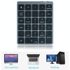 N970 Pro Dual Modes Aluminum Alloy Rechargeable Wireless Bluetooth Numeric Keyboard with USB HUB (Silver)