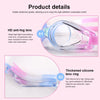 JIEHU JH8102 4 in1 Women HD Transparent Anti-fog Waterproof Swimming Glasses Swimming Cap Set(Purple Color)