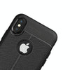 For iPhone X / XS Litchi Texture TPU Protective Back Cover Case (Black)