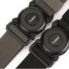 TUSHI 3.8cm Width Men Belts Army Style Quick Release Buckle Nylon Outdoor Man Casual Belt 125cm, Style: Elastic-Black