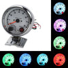 Car Modified 7 Background Lights Tachometer 0-8000RPM for 4/6/8 Cylinder Engines