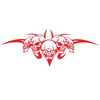 D-299 Skull Pattern Car Modified Hood Decorative Sticker(Red)