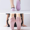 Cotton Backless Ballet Yoga Socks with Straps, Size:One Size(Black)
