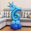 Number Foil Balloon Happy Birthday Decoration(Blue)
