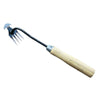 Four-Tooth Dual Purpose Weed Remover Tool Gardening Weed Rake Uprooting Weeding Tool, Length: 29cm Wood Handle