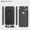 For Huawei P10 Lite Brushed Carbon Fiber Texture Shockproof TPU Protective Cover Case (Dark Blue)