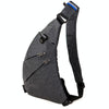 Fashion Wear-resistant Multifunctional Pockets Single Shoulder Bag Chest Front Bag for Man(Grey)