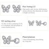 S925 Sterling Silver Simple Butterfly Ear Studs Women Earrings