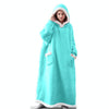 Lazy Blanket Lambswool TV Blanket Wearable Blanket, Size: Length 120CM(Mint Green)