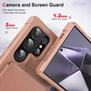 For Samsung Galaxy S24 Ultra 5G Horizontal Flip Card Bag Holder Leather Phone Case(Rose Gold)