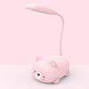Cartoon Cat Design LED Eye Protection Reading Lamp USB Rechargeable Desk Lamp(Pink)