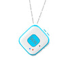 V28 Necklace Style GSM Mini LBS WiFi AGPS Tracker SOS Communicator(Blue)