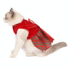Christmas Plaid Dog/Cat Skirt (Red, L)