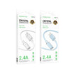 Borofone BX112 Lemon 2.4A USB to 8 Pin Data Cable, Length: 1m(Blue)