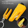 Car Safety Hammer Escapes Trapped Window Broken Device(Yellow)